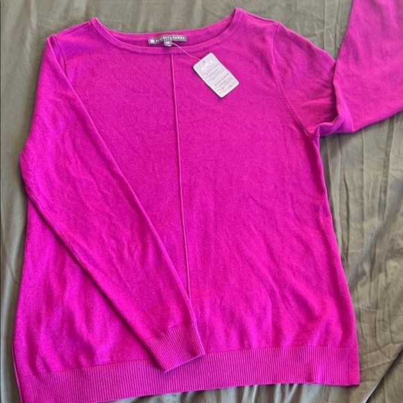 Elliott Lauren Sweaters - Elliott Lauren Magenta Crew Neck Sweater